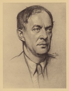 ウォルター・デ・ラ・メアの肖像（リトグラフ） 作： William (after) Rothenstein