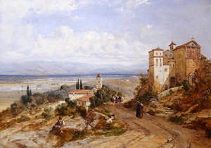 イタリア・ネミの2つの修道院 作： William (attr. to) Oliver