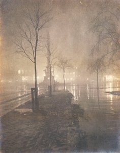 ウェットナイト、コロンバスサークル、ニューヨーク、1897年-98年 作： William A. Fraser