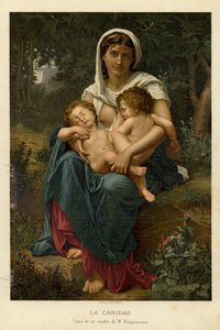 チャリティー（クロモリト） 作： William Adolphe Bouguereau