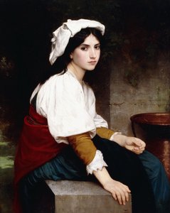 噴水によるイタリアの少女、1870 作： William Adolphe Bouguereau