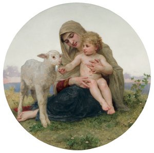 子羊と処女、1903 作： William Adolphe Bouguereau