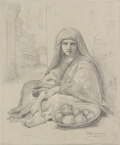 ざくろを売る北アフリカの少女 19世紀後半 作： William Adolphe Bouguereau