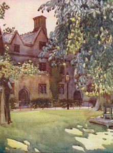 庭から見たバリオール・カレッジ（カラーリトグラフ） 作： William Ainsworth Wildman