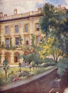 マグダレン木立に隣接するマグダレンカレッジ新校舎（カラーリトグラフ） 作： William Ainsworth Wildman