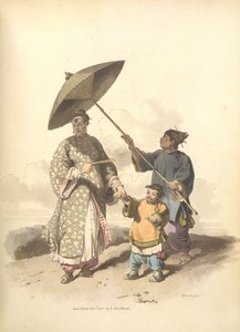 中国人女性とその息子 作： William Alexander