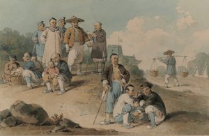 アール・オブ・マッカートニーの中国大使館を見守る中国人グループ 作： William Alexander