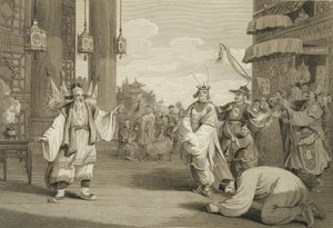 ジェームズヒース（1757-1834）のパブによって彫刻された、中国の舞台で展示された歴史劇のシーン。 G・ニコル、1796 作： William Alexander