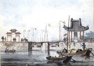 水門付近の船舶 作： William Alexander