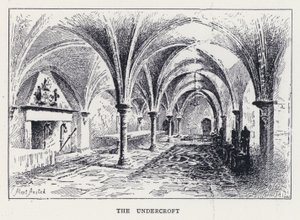 The Undercroft (エングレービング) 作： William Alexander Ansted