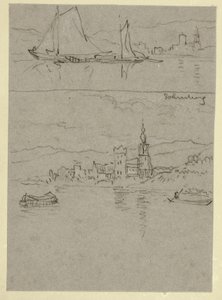 二つの川の情景 作： William Alfred Delamotte