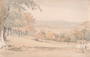 バッキンガムシャー、ストークンチャーチ ヒルからの眺め 作： William Alfred Delamotte