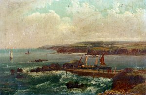 デヴォン（イングランド）のポート・ブード。ウィリアム・アラン（1782-1850）によるキャンバスに油彩。