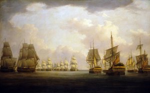 フィニステール岬の戦い（フィニステール）、19世紀初頭、油彩・キャンバス 作： William Anderson