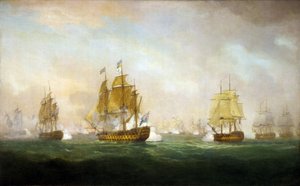 フィニステール岬の戦い（フィニステール）、19世紀初頭、油彩・キャンバス 作： William Anderson