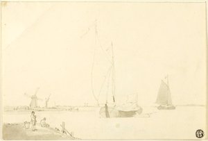 オランダの海岸のシーン 作： William Anderson