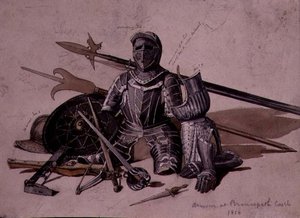 ダラムのブランスペス城での鎧と武器の研究 作： William Andrews Nesfield