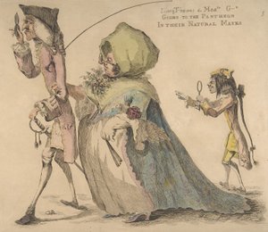 1773年5月1日、自然の仮面をかぶってパンテオンに向かうロング・トーマスとマッド・ルG・D。 作： William Austin