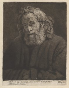 長いひげを持つ老人、1761年。 作： William Baillie