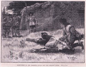 チャールズルーカス卿とジョージライル卿の処刑AD 1648 作： William Barnes Wollen