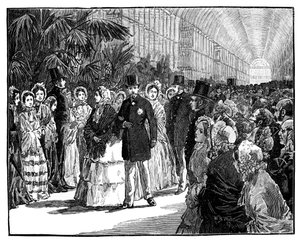 王宮と皇帝がクリスタルパレスを訪れ、1850年代、c1888。