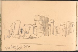 ストーンヘンジ1879年8月25日。 作： William Barnes Wollen