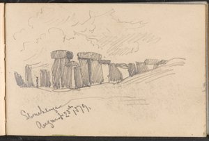 ストーンヘンジ、1879年8月25日？ 作： William Barnes Wollen