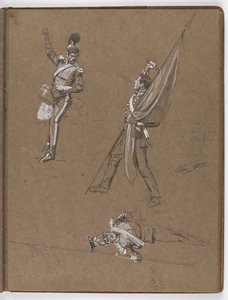 油絵のための研究、？旗：アルブヘラ、1811年5月16日？ 作： William Barnes Wollen