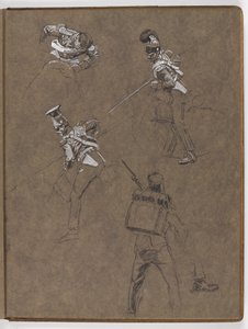 油絵のための研究、？旗：アルブヘラ、1811年5月16日？ 作： William Barnes Wollen