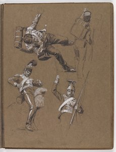 油絵のための研究、？旗：アルブヘラ、1811年5月16日？ 作： William Barnes Wollen