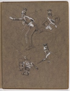 油絵のための研究、？旗：アルブヘラ、1811年5月16日？ 作： William Barnes Wollen