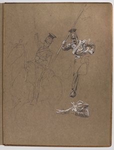 油絵のための研究、？旗：アルブヘラ、1811年5月16日？ 作： William Barnes Wollen