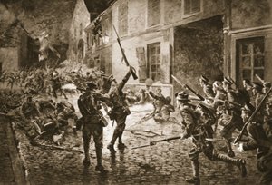 Landreciesのコールドストリームガード、1914年8月 作： William Barnes Wollen