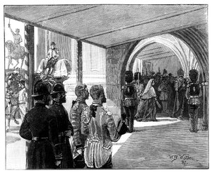 国会議事堂、ウェストミンスター、ロンドン、1866。 作： William Barnes Wollen