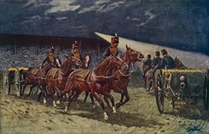 サーチライトタトゥーでのロイヤルホース砲兵のドライブ 作： William Barnes Wollen
