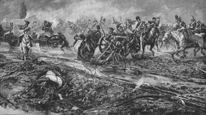 ウォータールーでフランスの銃を捕獲した連合旅団、1902 作： William Barnes Wollen