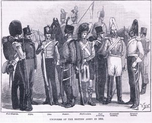 1855年のイギリス軍の制服 作： William Barnes Wollen