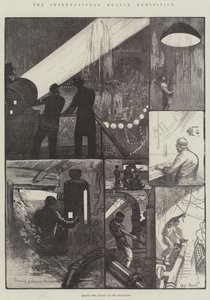 噴水の舞台裏で行われる国際健康展 作： William Bazett Murray