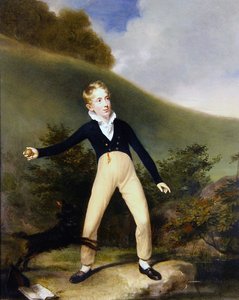 ボールを持つ少年」（油彩・ボード） 作： William Beechey