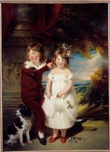 兄と妹の絵 ウィリアム・ビーシー（1753-1839）の作品 日1,67x1,23 m 作： William Beechey