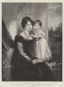 HRHビクトリアマリアルイザ、ケント公爵夫人、3歳の女王陛下 作： William Beechey
