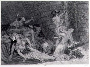 雨の10日目、1872年版の聖書の証明 作： William Bell Scott