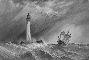 エディストーンライトハウス、1836 作： William Bernard Cooke