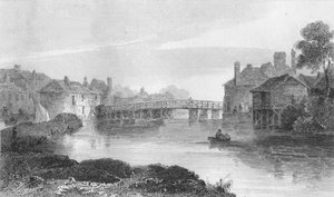 イートン橋、1809 作： William Bernard Cooke