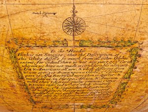 初期のイギリスの地球儀、1673年頃 作： William Berry