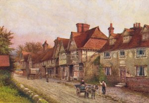 教会墓地の隅からのChiddingstone、1907 作： William Biscombe Gardner