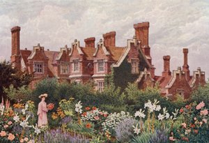 ユーピア・ガーデンから見たホリングボーン邸（カラーリトグラフ） 作： William Biscombe Gardner