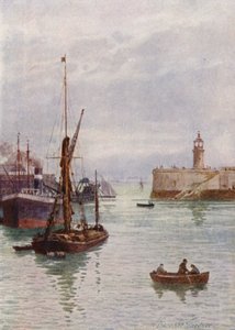 ラムズゲート港にて（カラーリトグラフ） 作： William Biscombe Gardner