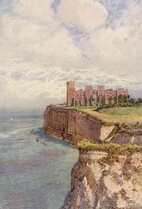 西側から見たキングスゲート城（カラーリトグラフ） 作： William Biscombe Gardner