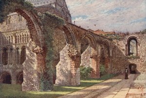 カンタベリー大聖堂診療所跡（カラーリトグラフ） 作： William Biscombe Gardner